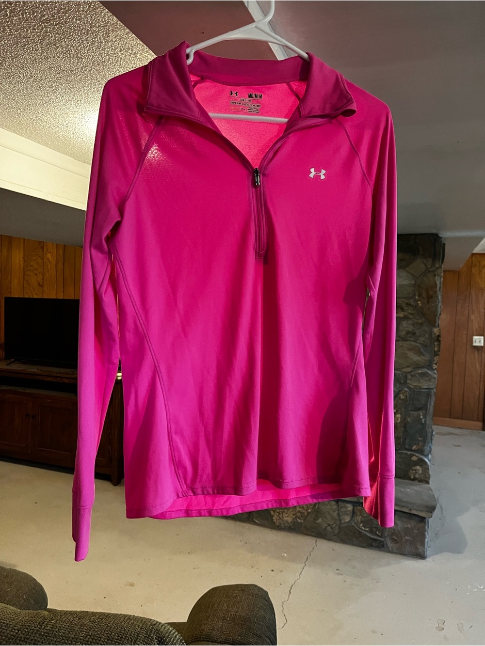 Under Armour Women's Hot Pink Quarter-Zip Athletic Top